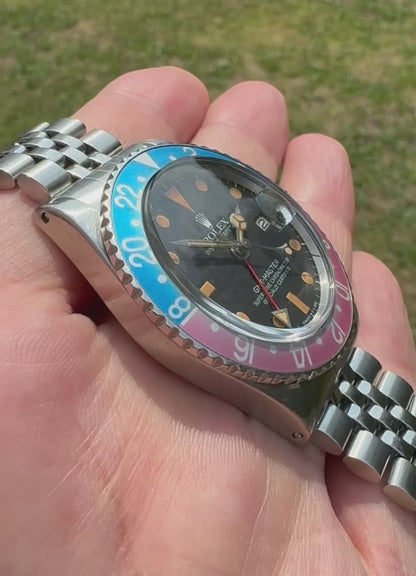 Rolex GMT-Master 1675 Mark V Pumpkin Dial & Hands with Faded Pepsi Insert