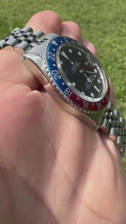 Rolex GMT-Master 1675 Pepsi with Jubilee Service Tritium Dial 1968