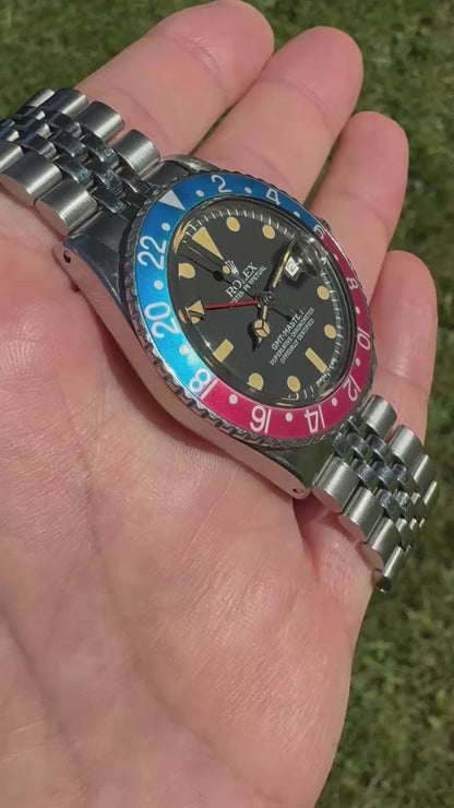 Rolex GMT-Master 1675 Tritium Patina Service Dial 1966