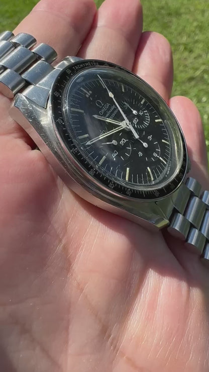 Omega Speedmaster Moonwatch with Heavy Patina Black T-Dial